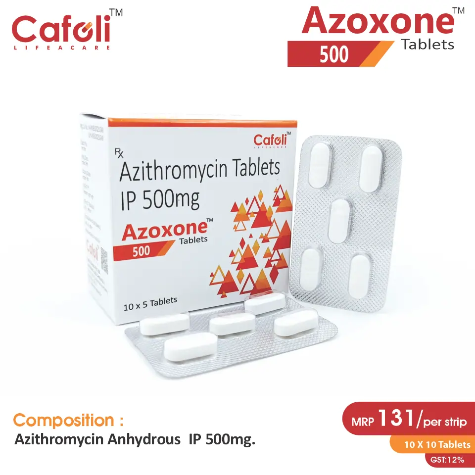 Azithromycin 500mg Tablet at Best Price in PCD Pharmacia Franchise for Antibiotic and Bacterial Infections, Respiratory Infections